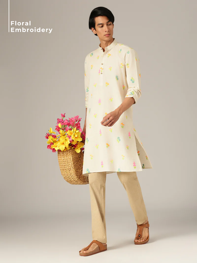 Floral Embroidered Kurta