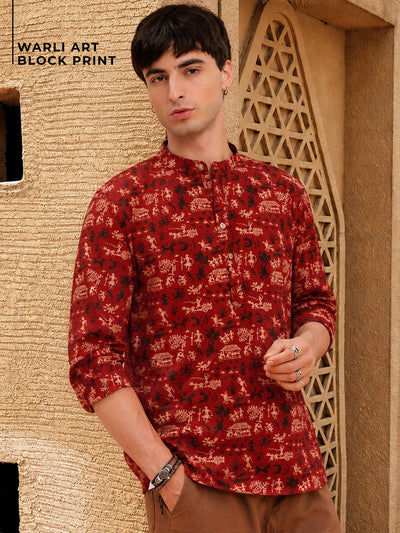 Warli Art Ethnic Printed Kurta