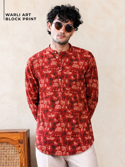 Warli Art Ethnic Printed Kurta