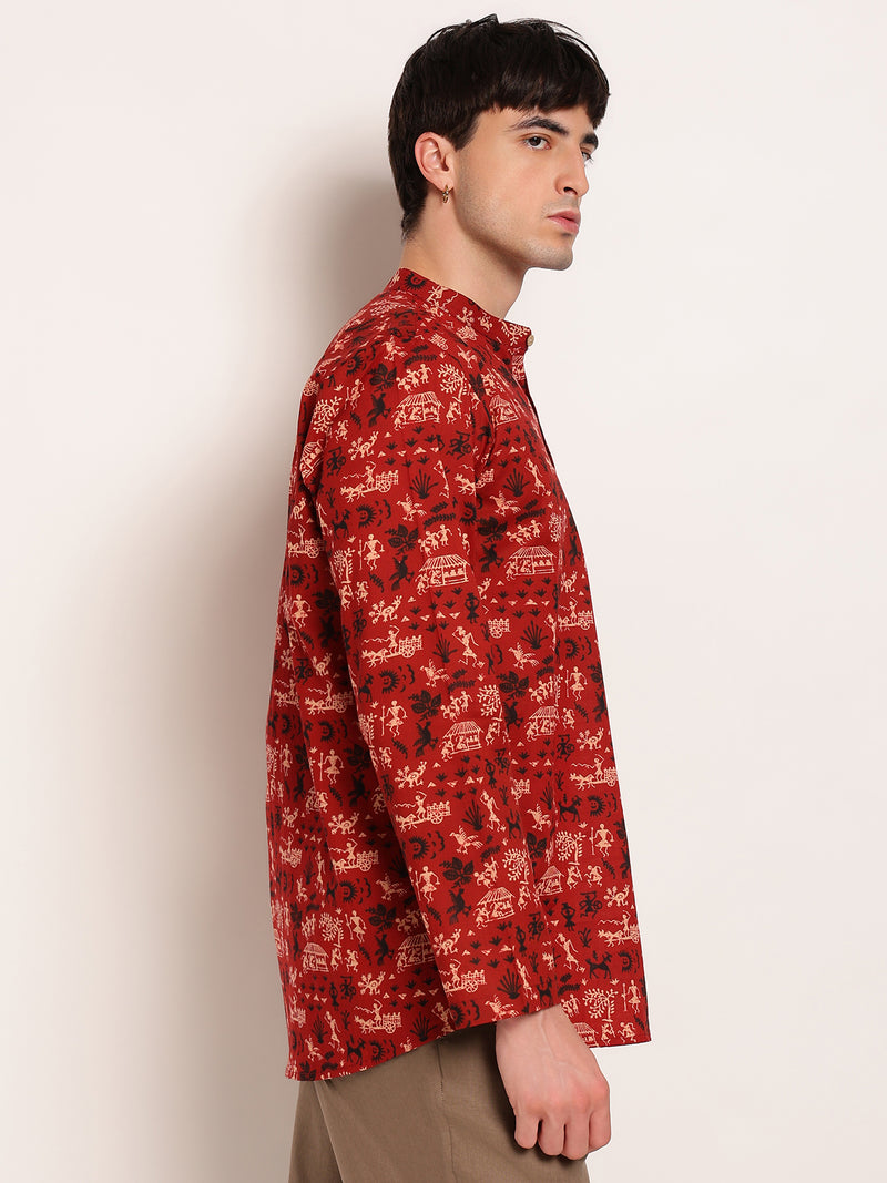 Warli Art Ethnic Printed Kurta