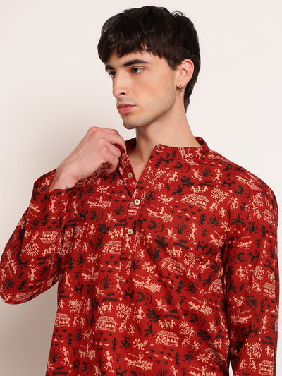 Warli Art Ethnic Printed Kurta