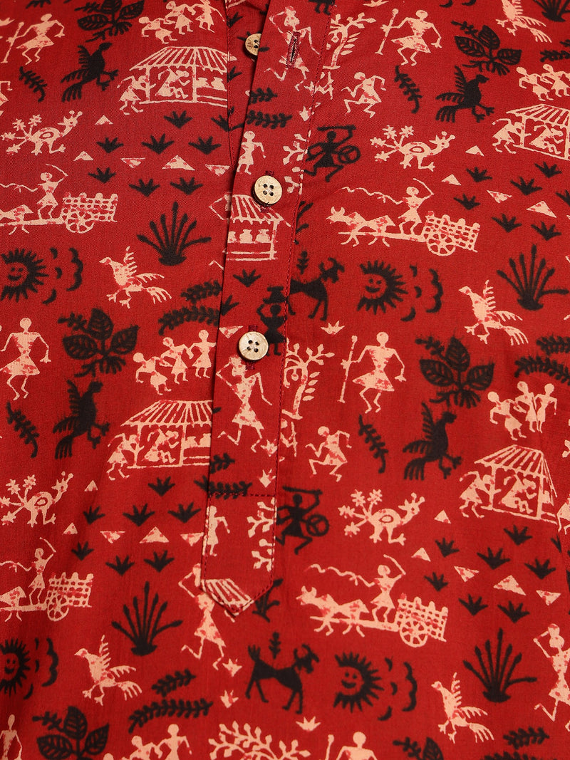Warli Art Ethnic Printed Kurta