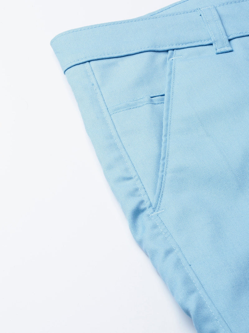 DENNISON Men Blue Smart Tapered Fit Solid Chinos