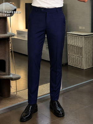 DENNISON Men Smart Tapered Fit Easy Wash Trousers
