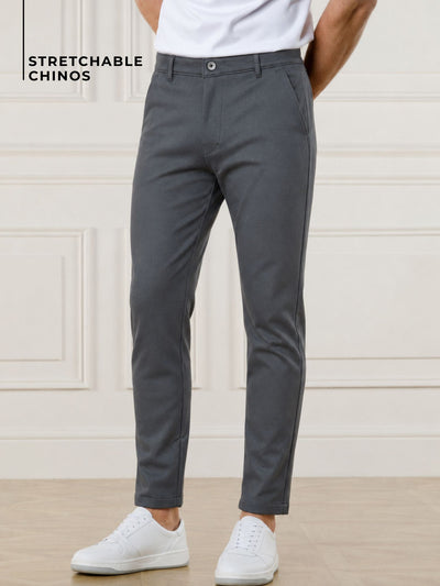 Steel Blue: Stretchable Chinos