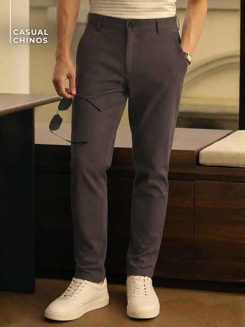 Slate Grey: Casual Chinos