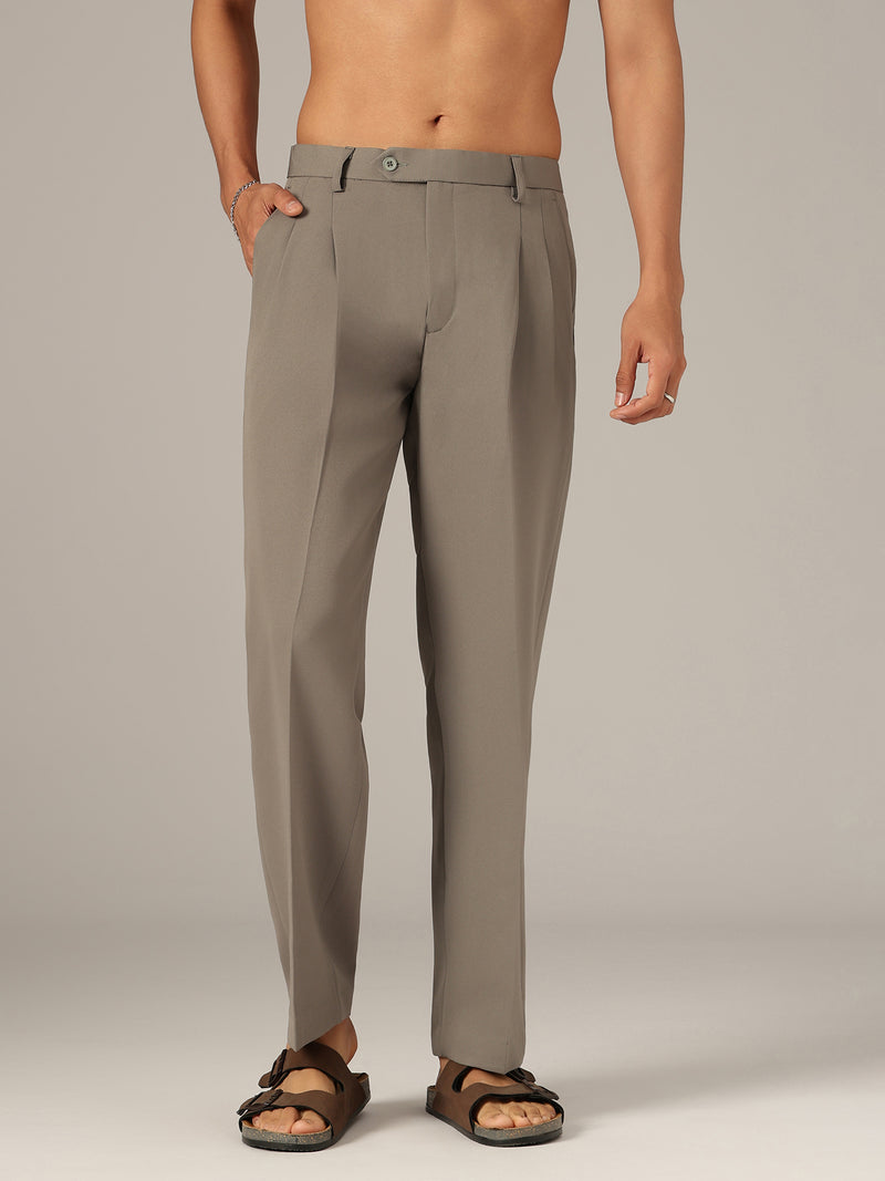 Smoke Grey: Men's Korean Baggy Fit Trouser