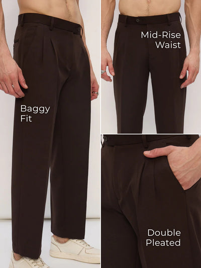 Korean Double pleated Baggy Fit Trouser