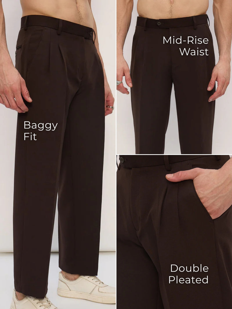 Korean Double pleated Baggy Fit Trouser