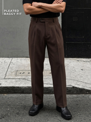 Korean Double pleated Baggy Fit Trouser