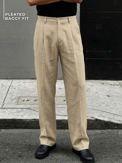 Textured Korean Baggy Fit Trouser