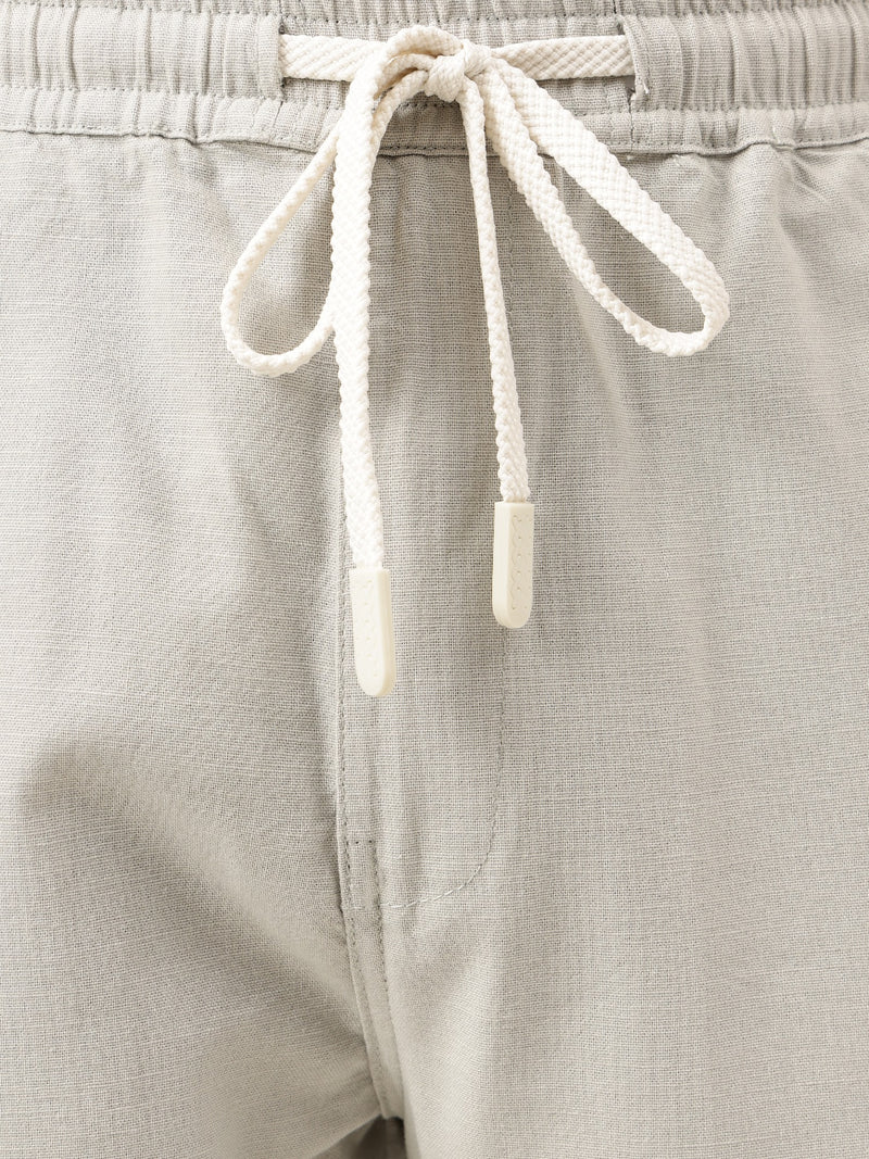 Light Grey Linen Casual Trouser