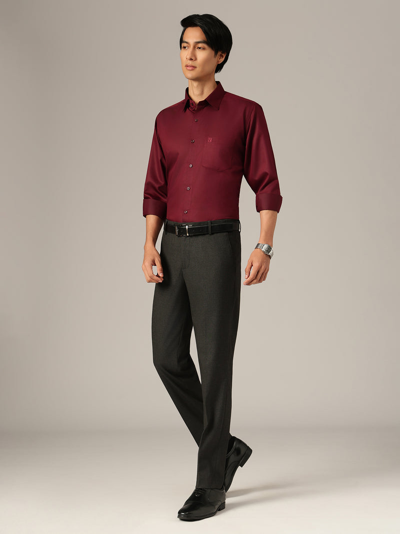 Charcoal Grey: Checkered Flexi Waist Baggy Fit Korean Trouser