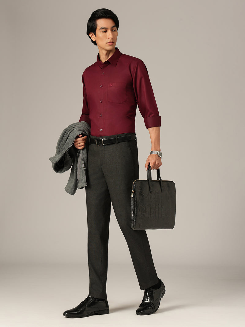 Charcoal Grey: Checkered Flexi Waist Baggy Fit Korean Trouser