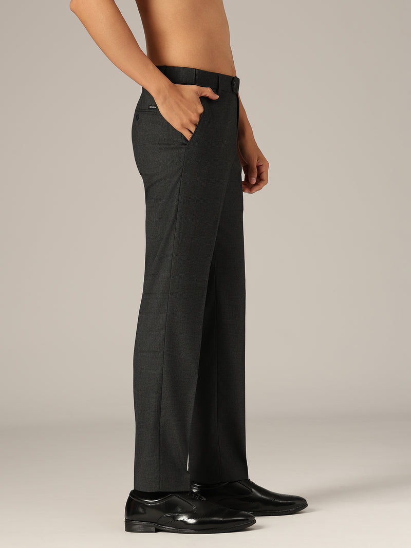 Blue: Checkered Flexi Waist Baggy Fit Korean Trouser