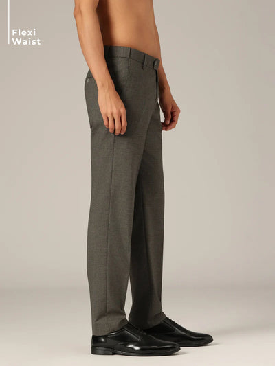 Flexi Waist Checkered Trouser