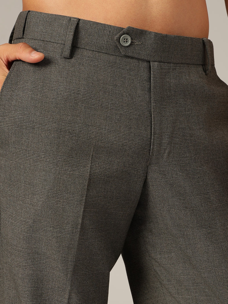 Flexi Waist Checkered Trouser