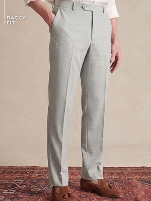 Textured Pleated Korean Trouser
