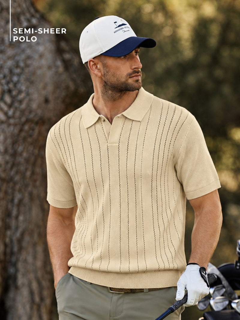 Semi Sheer Polo T-Shirt