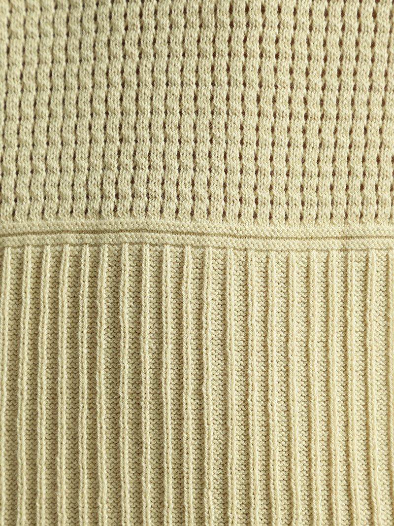 Cream: Relaxed Semi Sheer Polo T-Shirt