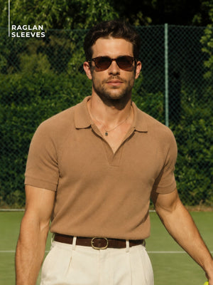 Relaxed Raglan Sleeves Polo