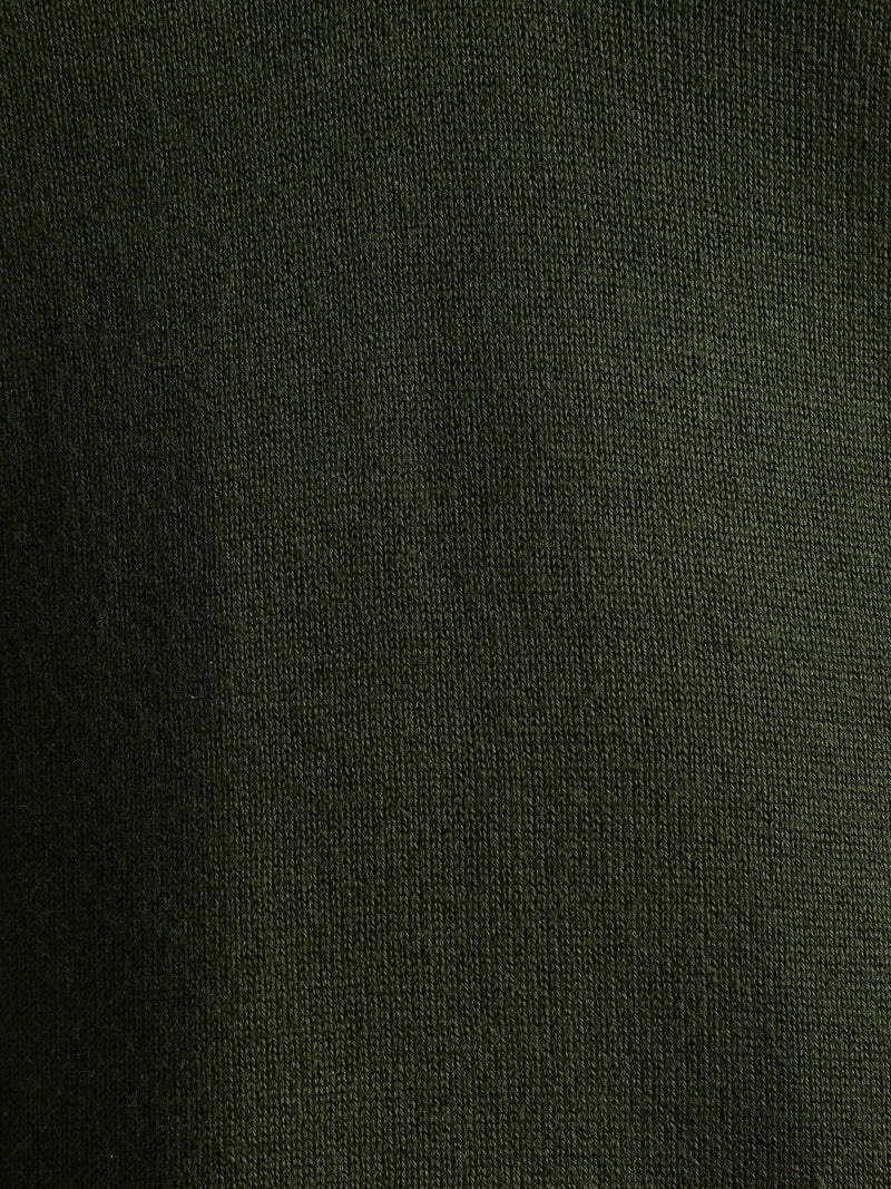 Olive: Relaxed Raglan Sleeves Polo T-Shirt