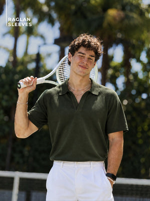 Raglan Sleeves Polo T-Shirt