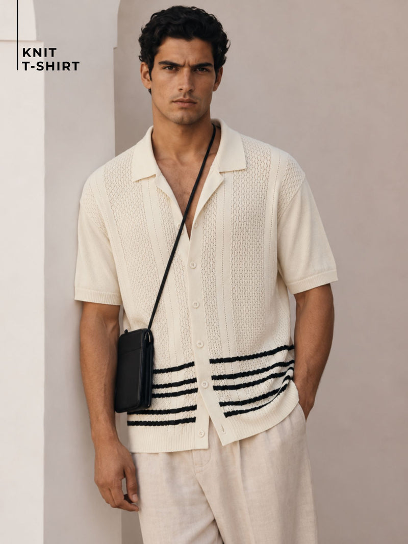 Open Knit T-Shirt