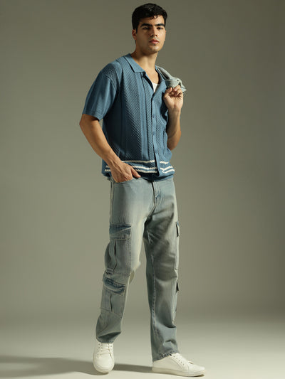 Steel Blue Knit Shirt