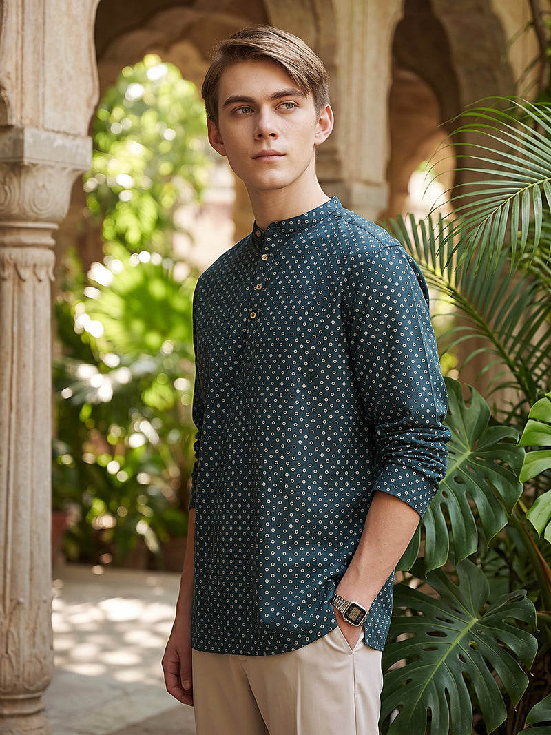 Polka Dots Short Cotton Kurta