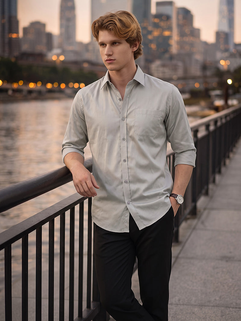 Spread Collar Formal Shirt