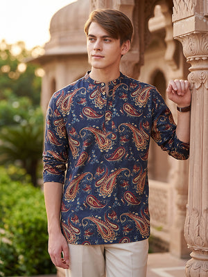 Paisley Short Cotton Kurta