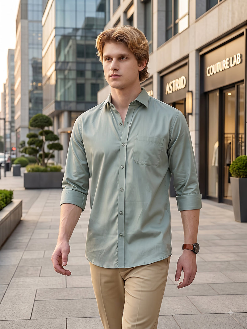 Spread Collar Formal Shirt