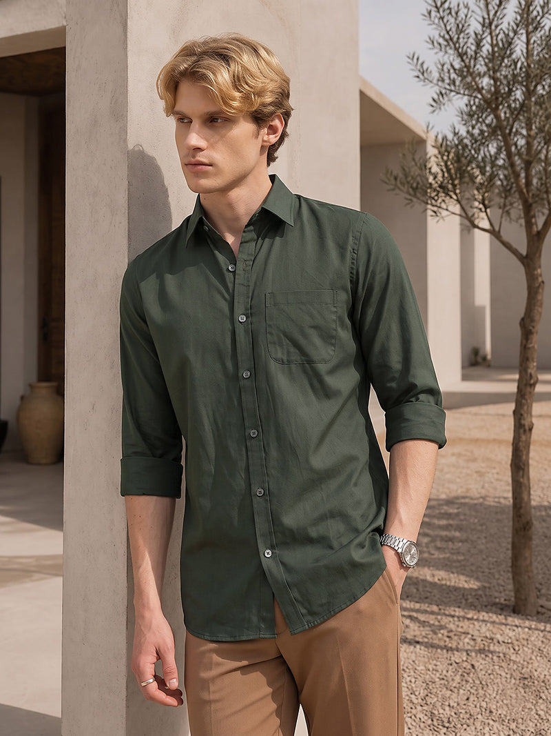 Spread Collar Formal Shirt