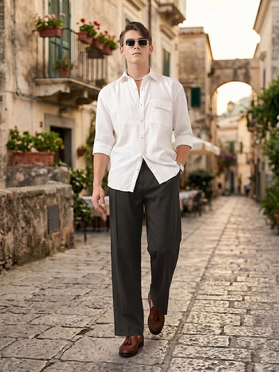 Korean Pleated Pant - Wide Leg