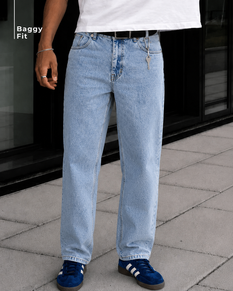 Middle Blue Baggy Jeans