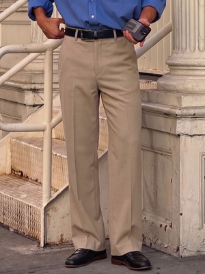 Beige: Korean Baggy Fit Casual Trouser