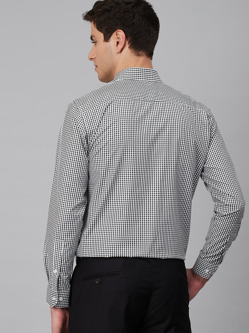 Black & White: Micro Checkered Formal Shirt