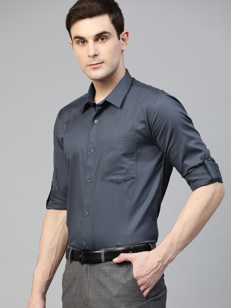CHARCOAL GREY: Water & Stain Repellent Formal Shirt