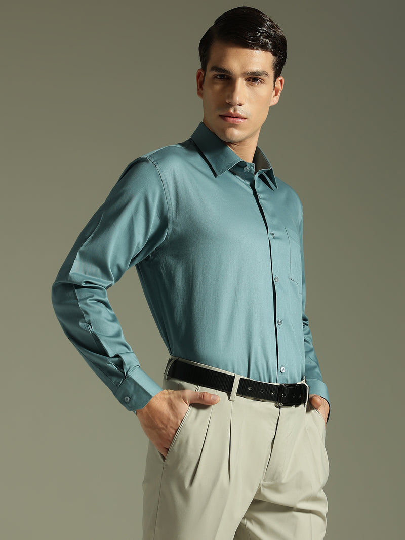 BLUE: Party Wear Formal Shirt