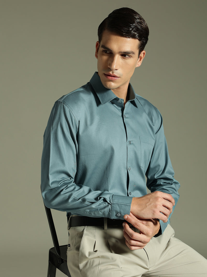 BLUE: Party Wear Formal Shirt