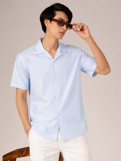 Light Blue Printed Shirt