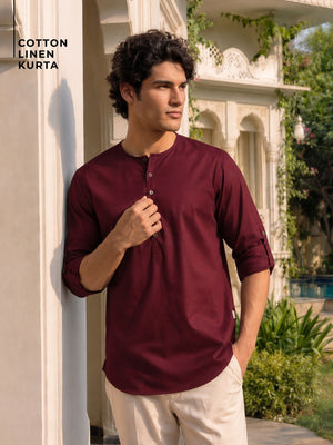 Short Linen Kurta