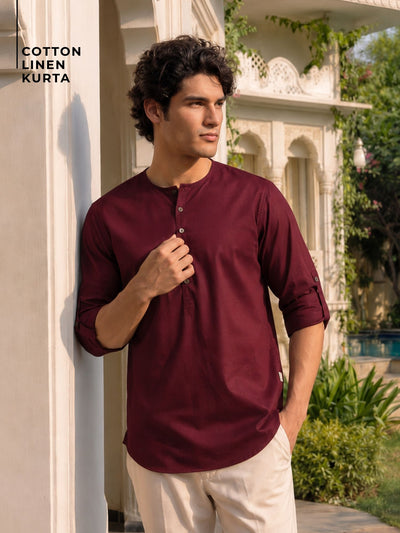 Short Linen Kurta