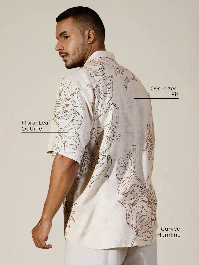 Floral Printed Oversized Shirt