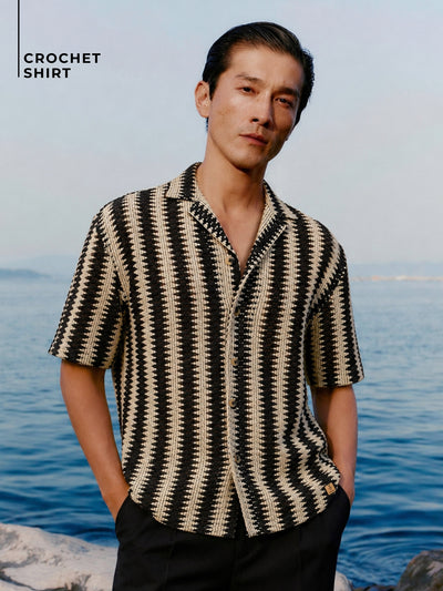 Crochet Zig Zag Stripes Shirt