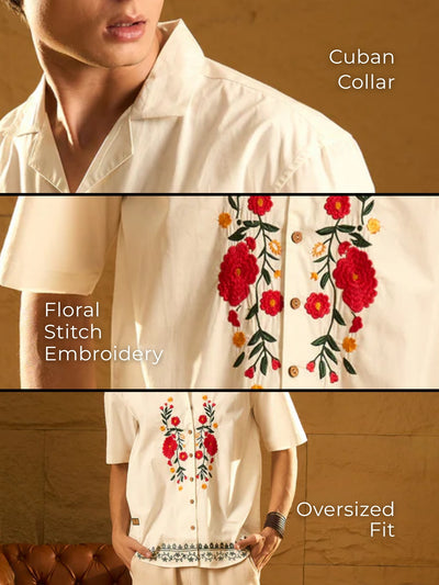 Floral Embroidered Shirt