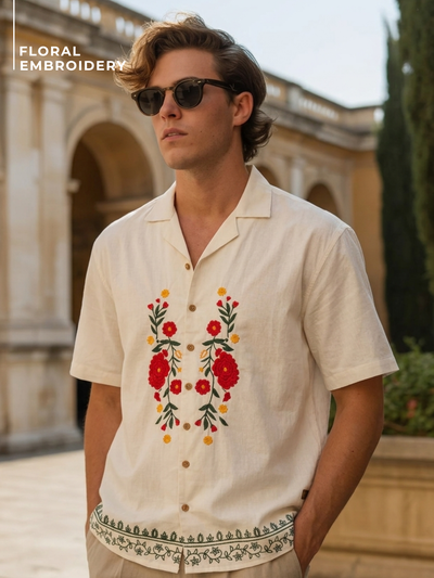 Floral Embroidered Shirt