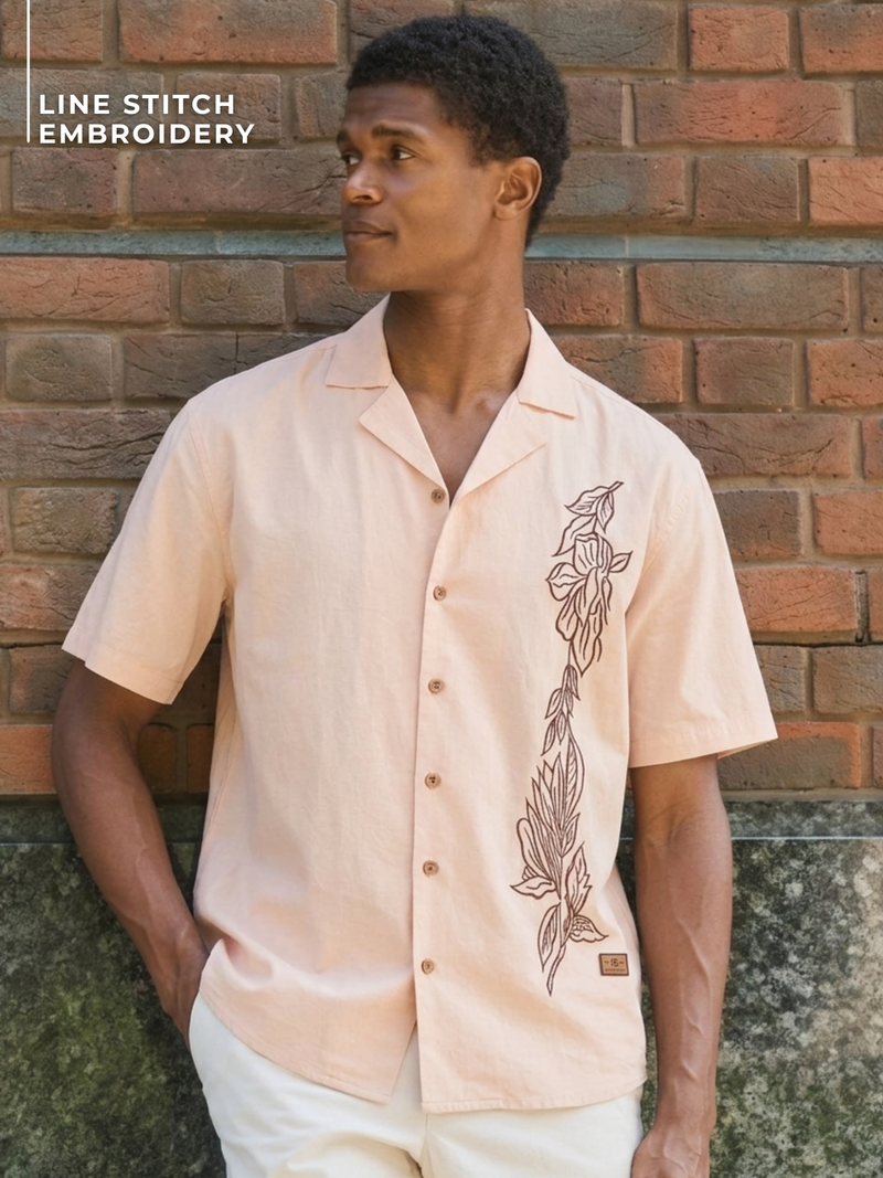 Floral Vine Embroidered Shirt