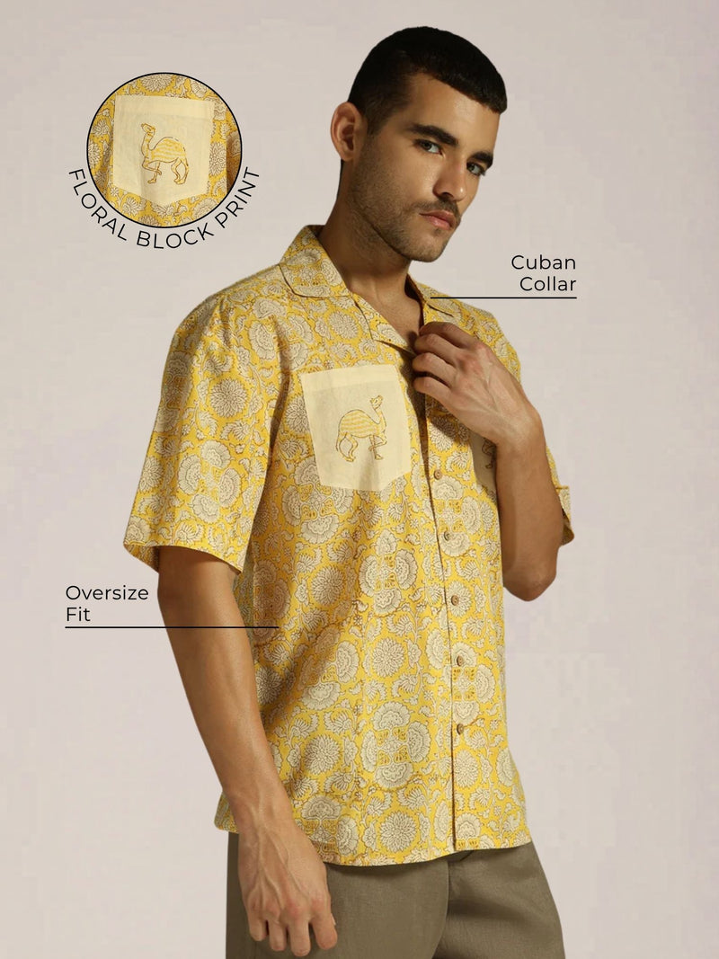Block Printed Oversized Shirt